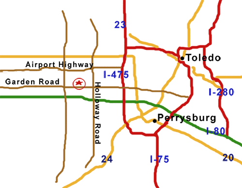 Directions and map to MacQueen Apple Orchard, Cider Mill, Farm Market, and Pick Your Own Apples, Holland, Ohio, west of Toledo